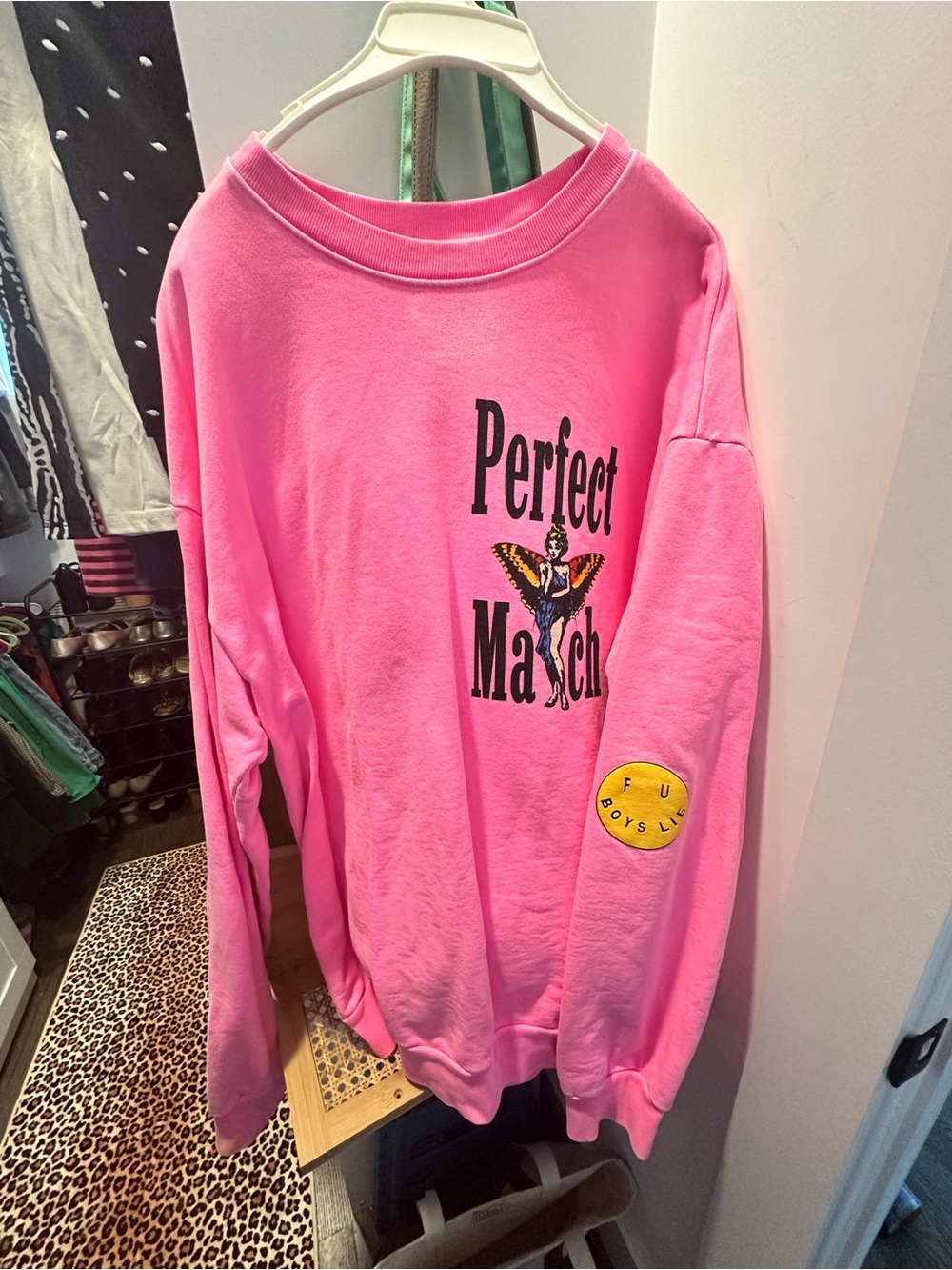 Boys Lie Pink 'Perfect Match' Graphic Sweatshirt